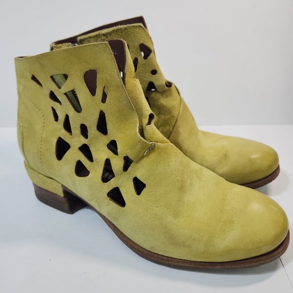 A.S. 98 Zipper Hollow Short Western Rodeo Boots Yellow - 40 - Picture 3 of 5